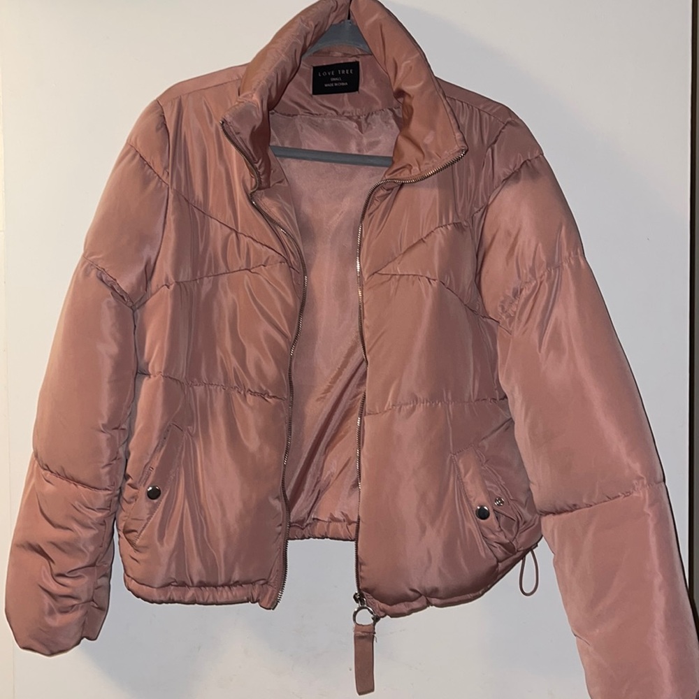 Pink Puffer Jacket Small Women